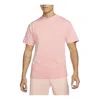 Nike Men's  Solid Color Logo Casual Sports Short Sleeve Pink T-shirt