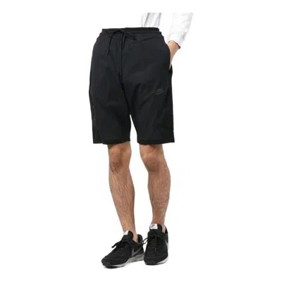 Nike Men's  Solid Color Logo Drawstring Shorts Black
