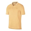 Nike Men's  Solid Color Logo Printing Double Buttons Placket Yellow Polo Shirt In Brown