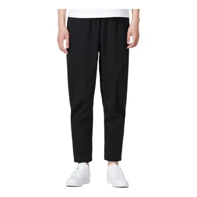 Nike Men's  Solid Color Logo Printing Drawstring Lacing Straight Casual Pants/trousers Black
