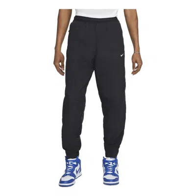 Nike Men's  Solid Color Logo Printing Elastic Waistband Bundle Feet Sports Pants/trousers/joggers Aut In Black
