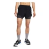 Nike Men's  Solid Color Logo Splicing Straight Sports Shorts Black