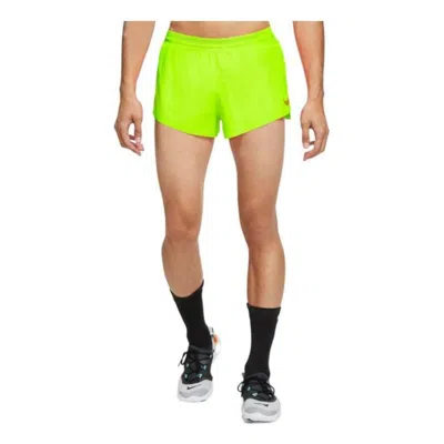 Nike Men's  Solid Color Moisture Wicking Running Sports Shorts Fluorescence Yellow