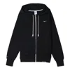 Nike Men's  Solid Color Printing Logo Zipper Hooded Running Gym Jacket Black