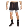 Nike Men's  Solid Color Reflective Logo Water Repellent Breathable Printing Shorts Black