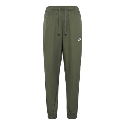 Nike Men's  Solid Color Straight Bundle Feet Long Pants/trousers Sports Pants/trousers/joggers Olive In Green