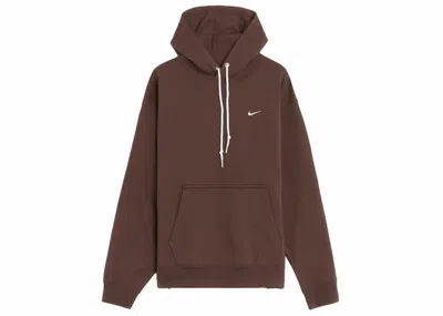 Pre-owned Nike Men's  Solo Fleece Hoodie In Baroque Brown