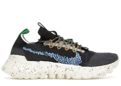Pre-owned Nike Men's  Space Hippie 01 Sneakers In Obsidian/signal Blue/psychic Blue In Multi