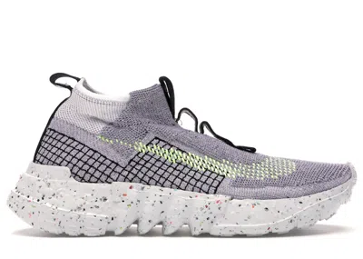 Pre-owned Nike Men's  Space Hippie 02 Grey Sneakers In Wolf Grey/black/volt In Multi