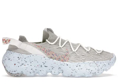 Pre-owned Nike Men's  Space Hippie 04 Rainbow Sneakers In Grey/blue/white In Multi