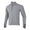 Nike Men's  Sphere Dri-fit Half Zipper Fleece Stay Warm Running Training Long Sleeves Pullover Gray