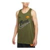 Nike Men's  Sports Creative Printing Running Basketball Jersey/vest Green