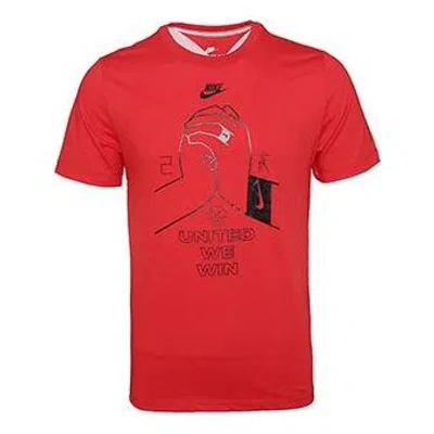Nike Men's  Sports Short Sleeve Red T-shirt
