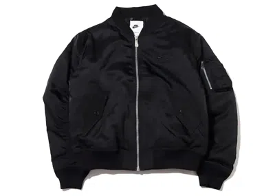 Pre-owned Nike Men's  Sportswear Air Bomber Jacket (asia Sizing) In Black