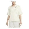 Nike Men's  Sportswear Back Large Logo Half Zipper Short Sleeve White