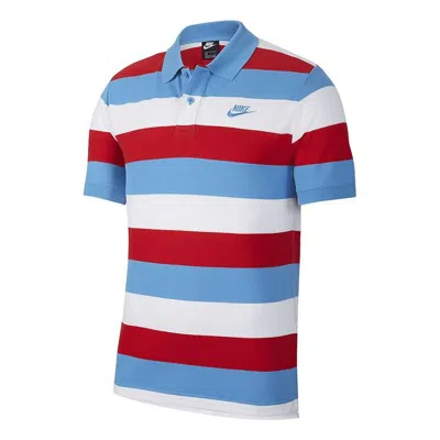 Nike Men's  Sportswear Casual Stripe Short Sleeve Multicolor Polo Shirt