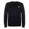 Nike Men's  Sportswear Club Crew Ft Casual Sports Round Neck Pullover Long Sleeves Black