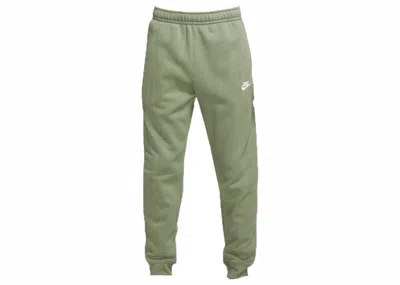Pre-owned Nike Men's  Sportswear Club Fleece Jogger Pants In Oil Green/white In Multi