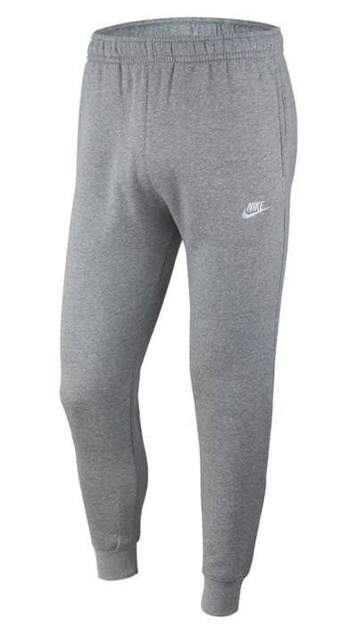 Pre-owned Nike Men's  Sportswear Club Fleece Joggers In Dark Grey Heather/matte Silver/white