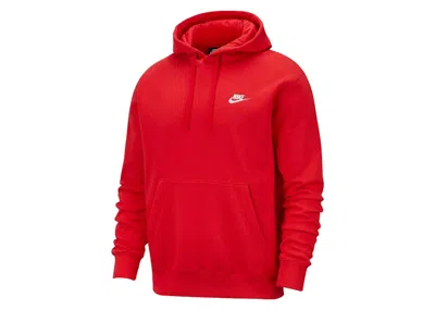 Pre-owned Nike Men's  Sportswear Club Fleece Pullover Hoodie In Burgundy/white