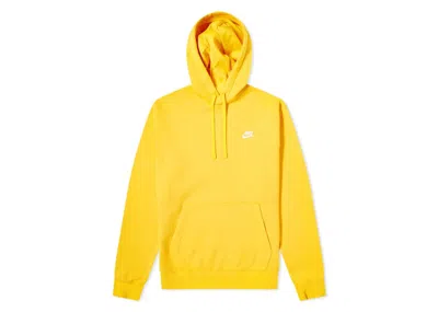 Pre-owned Nike Men's  Sportswear Club Fleece Pullover Hoodie In Dark Yellow/white