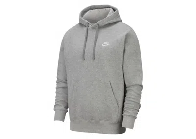 Pre-owned Nike Men's  Sportswear Club Fleece Pullover Hoodie In Grey/white In Multi