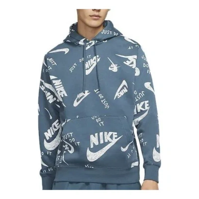 Nike Men's  Sportswear Club Pullover Gray Green In Blue