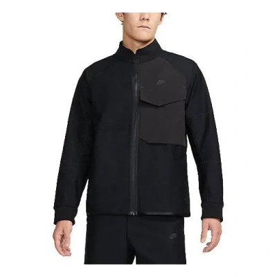 Nike Men's  Sportswear Dri-fit Tech Pack Moisture Conduction Quick Dry Logo Casual Jacket Black
