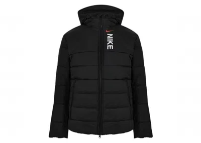 Pre-owned Nike Men's  Sportswear Hybrid Thermafit Synthetic Fill Jacket In Core Black