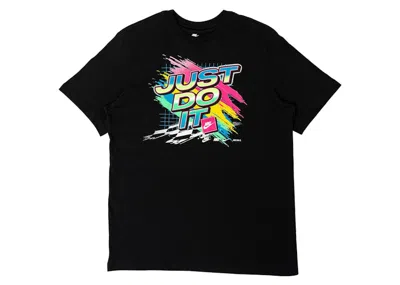 Pre-owned Nike Men's  Sportswear Just Do It Graphic Tee Shirt In Black