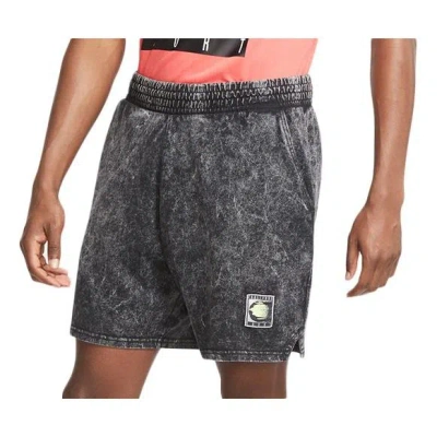 Nike Men's  Sportswear Knit Washed Shorts Black In Gray