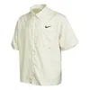 Nike Men's  Sportswear Logo Single Breasted Solid Color Short Sleeve Lime Shirt In Neutral
