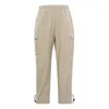 Nike Men's  Sportswear Logo Small Label Embroidered Woven Cargo Casual Pants/trousers Light Brown In Neutral