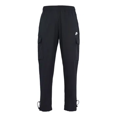 Nike Men's  Sportswear Solid Color Logo Woven Cargo Casual Long Pants/trousers Black