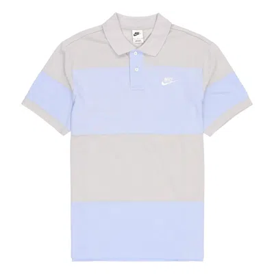 Nike Men's  Sportswear Sport Essential Logo Colorblock Casual Short Sleeve Light Sea Blue Polo Shirt