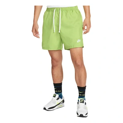 Nike Men's  Sportswear Sport Essentials Solid Color Lacing Straight Sports Shorts Green