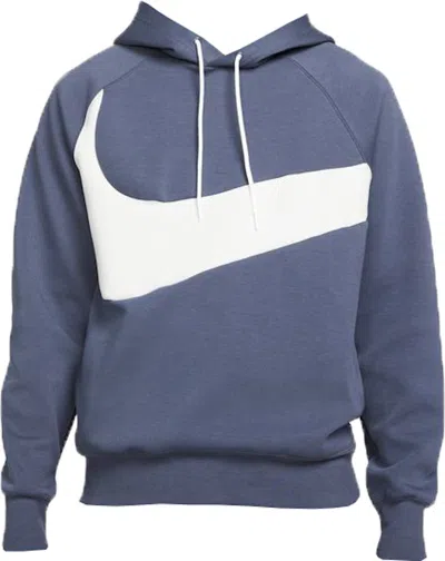 Pre-owned Nike Men's  Sportswear Swoosh Tech Fleece Hoodie In Thunder Blue/dust