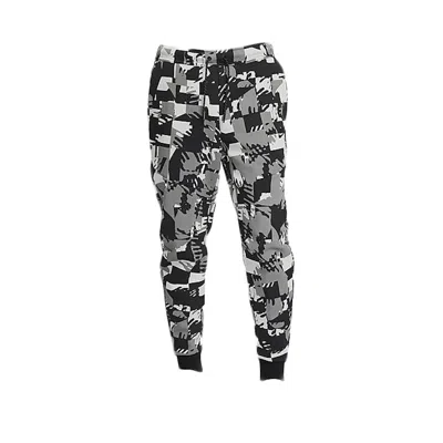 Pre-owned Nike Men's  Sportswear Tech Fleece All Over Print Jogger Pant In Light Smoke Grey/black