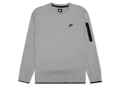 Pre-owned Nike Men's  Sportswear Tech Fleece Crew In Dark Grey Heather In Gray