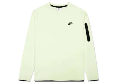 Pre-owned Nike Men's  Sportswear Tech Fleece Crew In Lime Ice/black In Multi