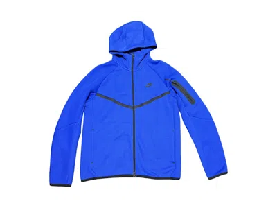 Pre-owned Nike Men's  Sportswear Tech Fleece Full Zip Hoodie And Joggers Set In Royal Blue/black In Multi