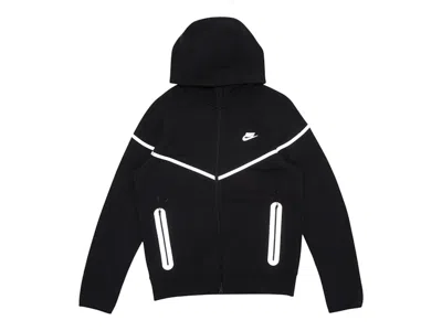 Pre-owned Nike Men's  Sportswear Tech Fleece Full Zip Windrunner Hoodie In Black/bemis Silver In Multi