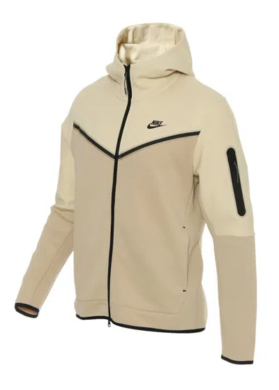 Pre-owned Nike Men's  Sportswear Tech Fleece Fullzip Hoodie In Beach Brown/black