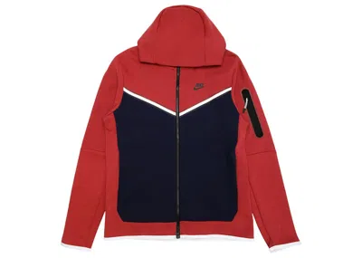Pre-owned Nike Men's  Sportswear Tech Fleece Fullzip Hoodie In Cedar/obsidian/black In Multi