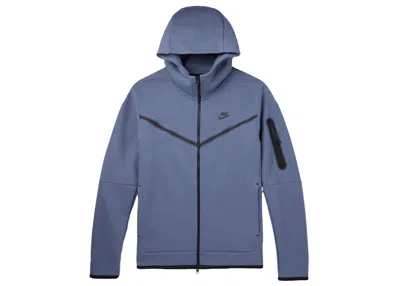 Pre-owned Nike Men's  Sportswear Tech Fleece Fullzip Hoodie In Diffused Blue