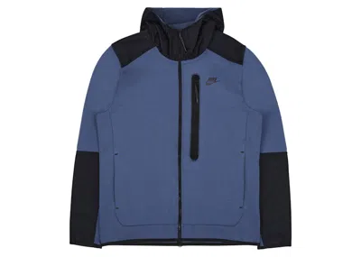 Pre-owned Nike Men's  Sportswear Tech Fleece Fullzip Hoodie In Diffused Blue/black In Multi