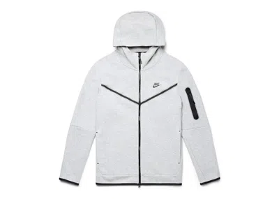 Pre-owned Nike Men's  Sportswear Tech Fleece Fullzip Hoodie In Heather Grey/black
