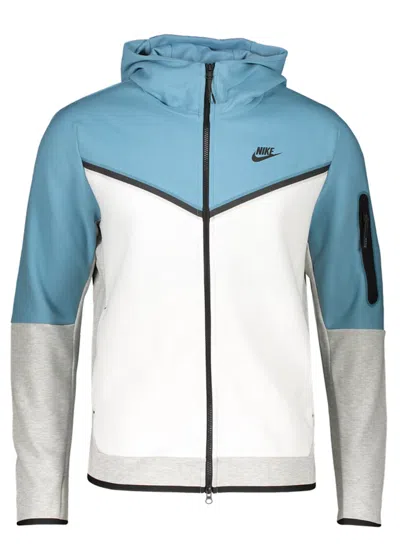 Pre-owned Nike Men's  Sportswear Tech Fleece Fullzip Hoodie In Light Blue/white/grey In Multi