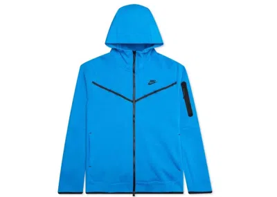 Pre-owned Nike Men's  Sportswear Tech Fleece Fullzip Hoodie In Light Photo Blue/black