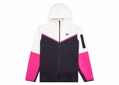 Pre-owned Nike Men's  Sportswear Tech Fleece Fullzip Hoodie In Phantom/cave Purple/active Pink In Multi